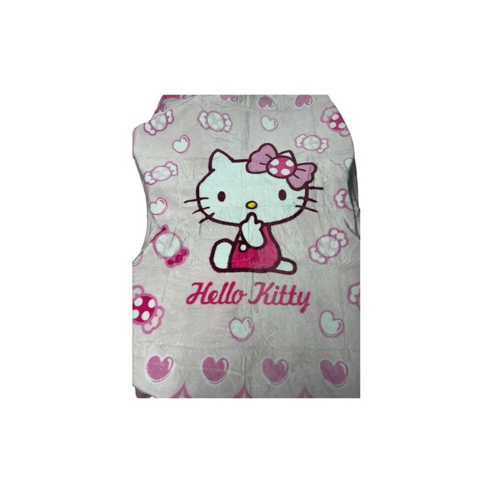 Hello Kitty Pink Kawaii Cartoon Cat Blanket 55” X 40"